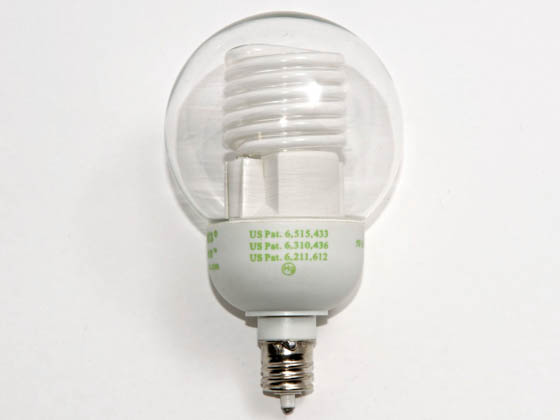 Litetronics MB-538DP 5W/G16.5/CL/PW 30 Watt Incandescent Equivalent, 5 Watt, Clear G16.5 DIMMABLE/FLASHABLE Cold Cathode Globe Bulb