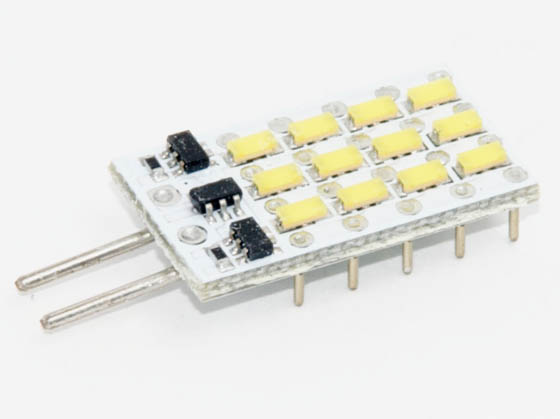 Array Lighting AAC10G4CW 1 Watt, 12 Volt DIMMABLE LED Cool White 6500K Bi-Pin Bulb.