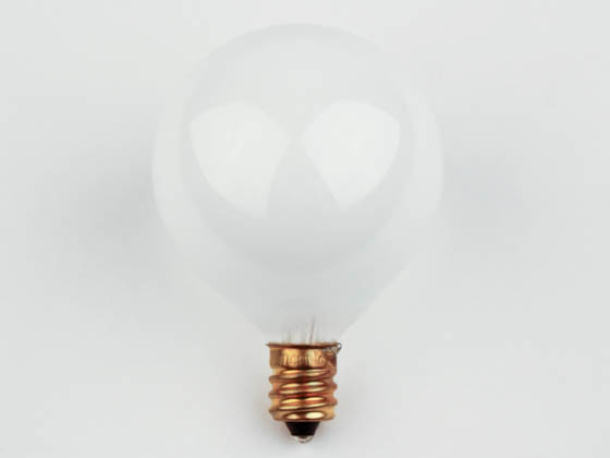 Bulbrite B391025 25G16WH2 25 Watt, 120 Volt G16 1/2 White Globe Bulb