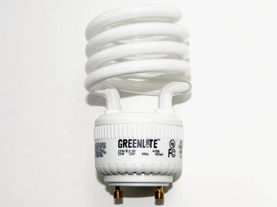 Greenlite Corp. 361592 23W/ELS/M/GU/41K 100 Watt Incandescent Equivalent, 23 Watt, Cool White GU24 Spiral Compact Fluorescent Lamp