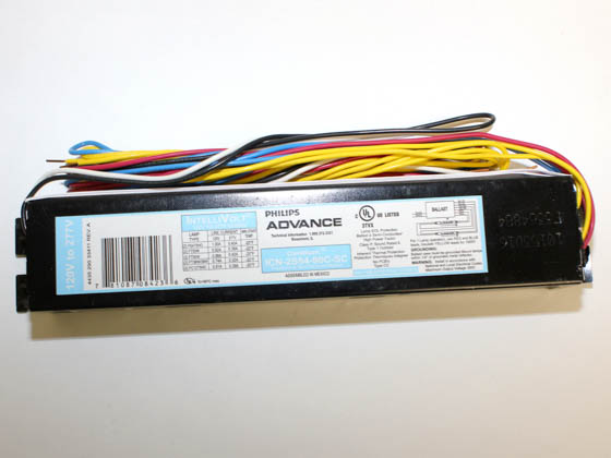 Advance Transformer ICN2S5490CSC35I Philips Advance 120-277 Volt HIGH TEMP (90C) RATED, SMALL CASE (shorter length) Two Lamp F54T5 Electronic High Output Ballast.