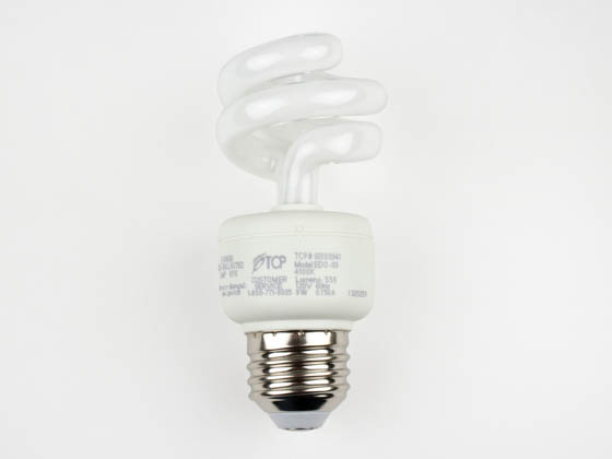 TCP TEC801009-41 80100941K 9W Cool White CFL Bulb, E26 Base
