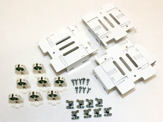 LeanLight KSS-UB08-WA 4-Lamp Slim Profile T8 8 Ft. Tandem Reflector Strip Retrofit Kit, Shunted Sockets