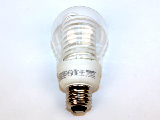 Greenlite Corp. 8W-ELC-CL 40 Watt Incandescent Equivalent, 8 Watt, Clear A19 Wet-Location Rated Cold Cathode Lamp.