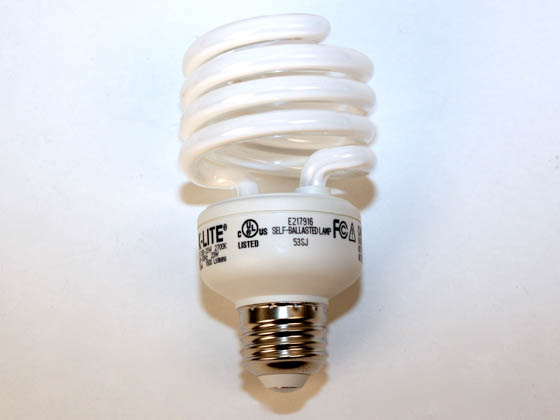 K-Lite K1991 23W/2700K Spiral PROMO OVER 100 Watt Incandescent Equivalent, 23 Watt, 120 Volt Warm White Spiral CFL Bulb
