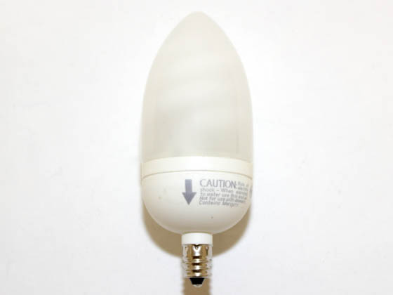 TCP TEC10709C-51K 10709C-51K (Candelabra Base) 9W Bright White Torpedo CFL Bulb, E12 Base