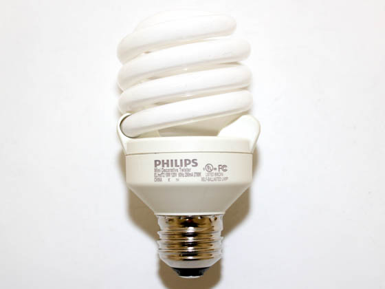 Philips Lighting 414003 EL/mdT2 18W Philips 18W Warm White Spiral CFL Bulb, E26 Base