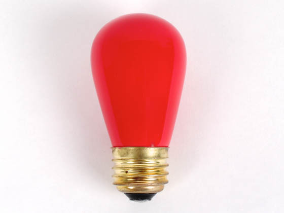 Bulbrite B701701 11S14CR (Red) 11W 130V S14 Ceramic Red Sign or Indicator Bulb, E26 Base