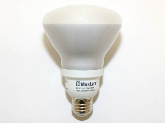 MaxLite M70811 MLR315FLWW (DISC Use M33015) 75 Watt Incandescent Equivalent, 15 Watt, R30 Warm White Compact Fluorescent Medium Base Bulb