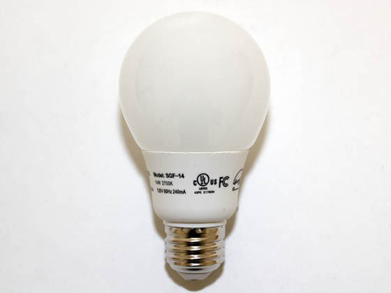 Sunrise Lighting Co. SGF-14 SGF-14 (14 Watt, A-Style) 60 Watt Incandescent Equivalent, 14 Watt, 120 Volt A Style CFL Bulb