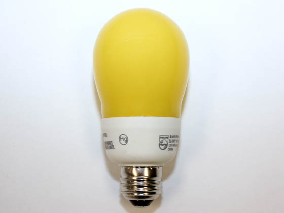 Philips Lighting 817360 BC-EL/A SWP 14W BAW Philips 60 Watt Incandescent Equivalent, 14 Watt, 120 Volt Yellow Bug Lite CFL Bulb