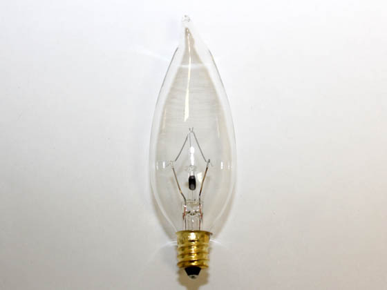 Bulbrite 493040 40CFC/32/2 40W 120V Clear Bent Tip Decorative Bulb, E12 Base
