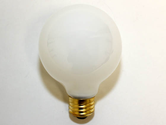 Bulbrite 330025 25G25WH3 25W 130V G25 White Globe Bulb, E26 Base