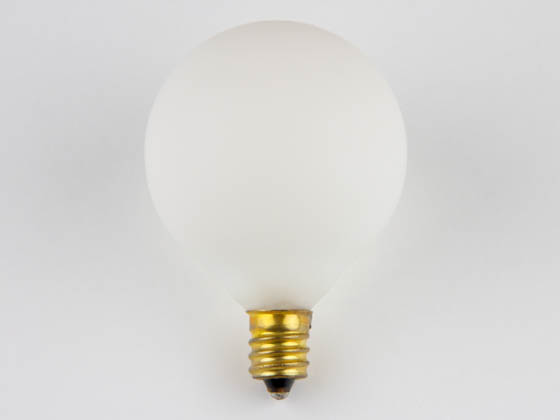 Bulbrite 310015 15G16WHF (DISC NO SUB) 15 Watt, 130 Volt G16 Matte White Globe Bulb