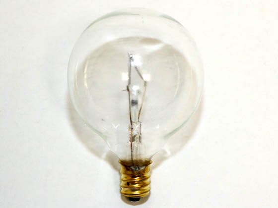 Bulbrite 391160 60G16CL2 60W 120V G16 Clear Globe Bulb, E12 Base