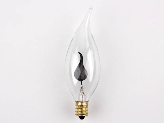 Bulbrite 410003 F3CTC/32 (Flicker Flame) 3W 130V Flicker Flame Blunt Tip Decorative Bulb, E12 Base