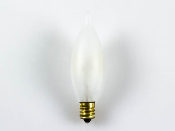 Bulbrite 494115 15CFF/25/2 15W 120V Frosted Bent Tip Decorative Bulb, E12 Base
