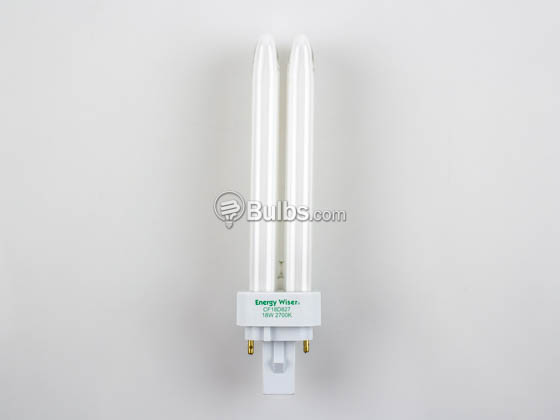 Bulbrite 524118 CF18D827 18W 2 Pin G24d2 Warm White Quad Double Twin Tube CFL Bulb
