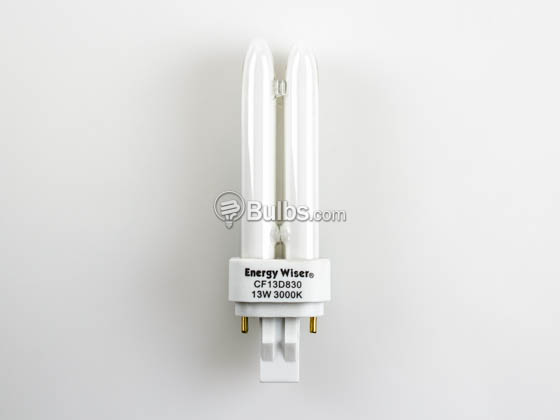 Bulbrite 524123 CF13D830 13W 2 Pin GX232 Soft White Quad Double Twin Tube CFL