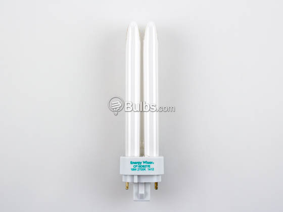 Bulbrite 524218 CF18D827/E 18W 4 Pin G24q2 Warm White Quad Double Twin Tube CFL Bulb