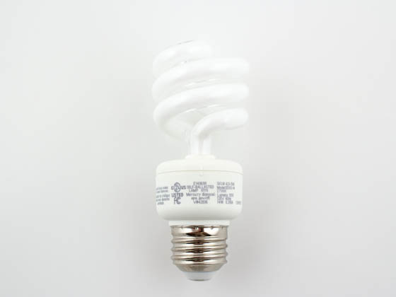 EcoSmart 423-599 14W/2700K Spiral 4PK 60W Incandescent Equivalent, 10000 Hour, ENERGY STAR Qualified.  14 Watt, 120 Volt Warm White CFL Bulb.