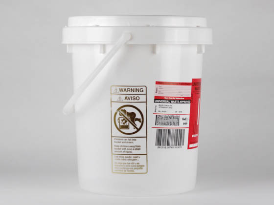 Complete Recycling Solutions PKG903 RC Battery Pail/Container 5-Gallon Dry Cell Battery Recycling Bucket