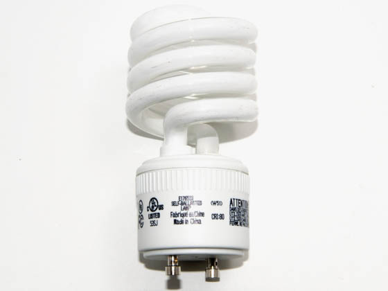 Greenlite Corp. 356048 13W/ELS/M/GU/27K 60 Watt Incandescent Equivalent, 13 Watt, Warm White GU24 Spiral Compact Fluorescent Lamp