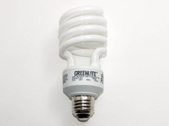 Greenlite Corp. 362148 23W/ELS-M/50K 100 Watt Incandescent Equivalent, 23 Watt, 120 Volt Bright White Spiral CFL Bulb