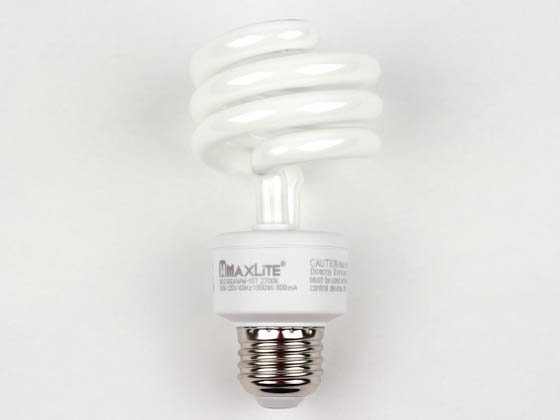 MaxLite M71031 SKS18EAWW 18W Warm White Spiral CFL Bulb, E26 Base