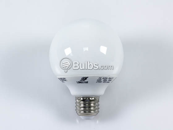 Longstar FE-G25A-9W Long Star 9W G25 Warm White CFL Bulb, E26 Base