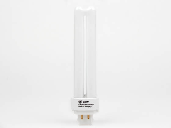 GE GE97601 F18DBX/841/ECO4P 18 Watt, 4-Pin Cool White Double Twin Tube CFL Bulb