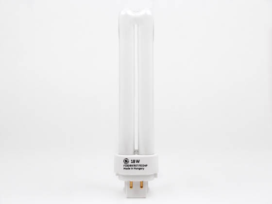 GE GE97598 F18DBX/827/ECO4P 18 Watt, 4-Pin Very Warm White Double Twin Tube CFL Bulb