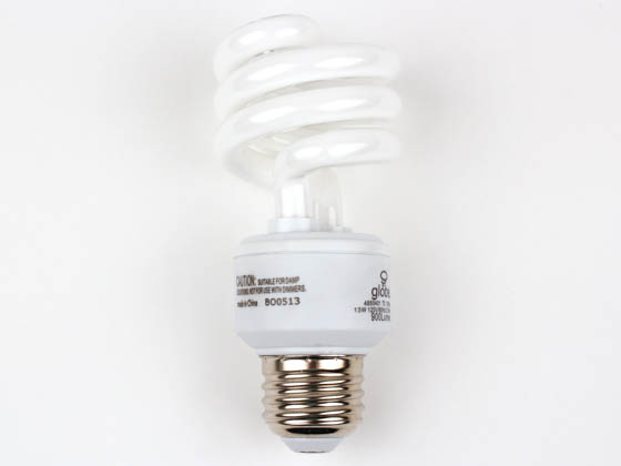 Globe 48504 13W/2700K Spiral 60W Incandescent Equivalent, ENERGY STAR Qualified, 12000-hour, 13 Watt, 120 Volt Warm White CFL Bulb.