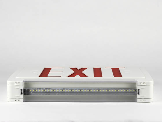 Simkar SCLB2RWRC SK66-00350 LED Exit and Emergency Combo with Lightbar, Red Letters