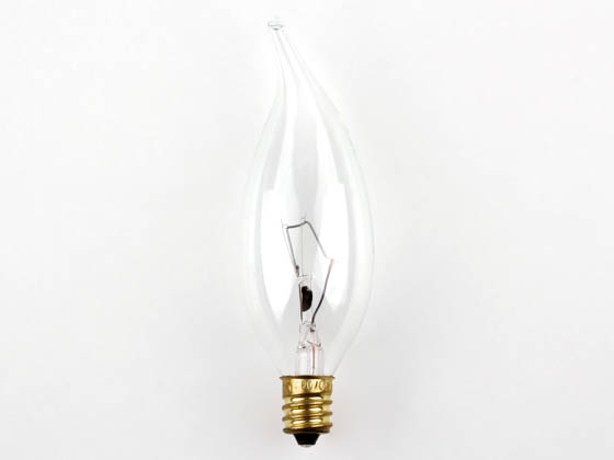 Bulbrite 403560 60CFC/HV 60W 220V Clear Bent Tip Decorative Bulb, E12 Base