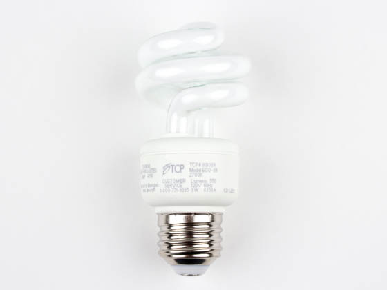 TCP TEC801009 TCP 801009 9W Warm White Spiral 120V CFL Bulb