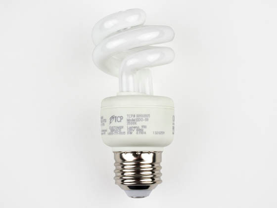 TCP TEC801009-35 80100935K 9W Neutral White Spiral CFL Bulb, E26 Base