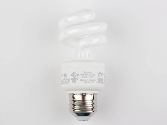 TCP TEC801009-50 80100950K 9W Bright White Spiral CFL Bulb, E26 Base