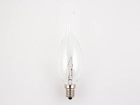 Bulbrite 414025 25CTD/C/2 25W 120V Clear Teardrop Bent Tip Decorative Bulb, E12 Base