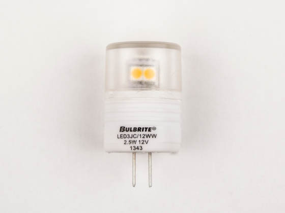 Bulbrite B770513 LED3JC/12WW Non-Dimmable 2.5W 12V 3000K JC LED Bulb