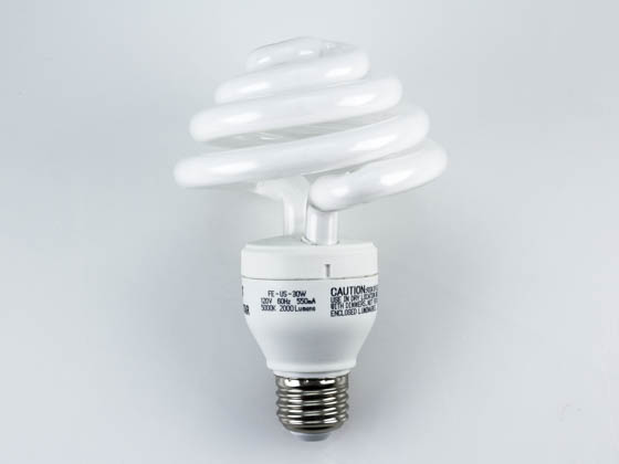 Longstar FE-US-30W/50K FE-US-30W-50K Long Star 30W 120V Bright White Mushroom Style CFL Bulb