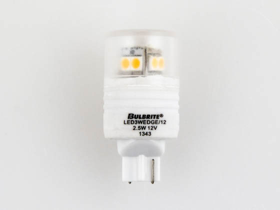Bulbrite B770522 LED3WEDGE/12 Non-Dimmable 2.5W 12V T3 Wedge LED Bulb