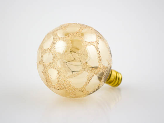 Bulbrite 810052 STRING15/E12/WHITE-G16MAR-KT 15 Socket String Lights with Amber Marble Globe Bulbs