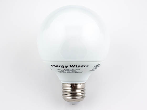 Bulbrite 505113 CF14G25CW/E 14W G25 Cool White CFL Bulb, E26 Base