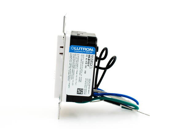 Lutron Electronics MS-B102-V-WH Lutron Maestro Dual Technology Ultrasonic and PIR Vacancy Sensor Switch, Single Circuit