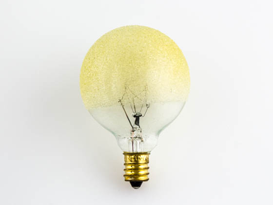 Bulbrite 144016 40G16/ICE/E12 40W 120V Amber Ice Globe Bulb, E12 Base