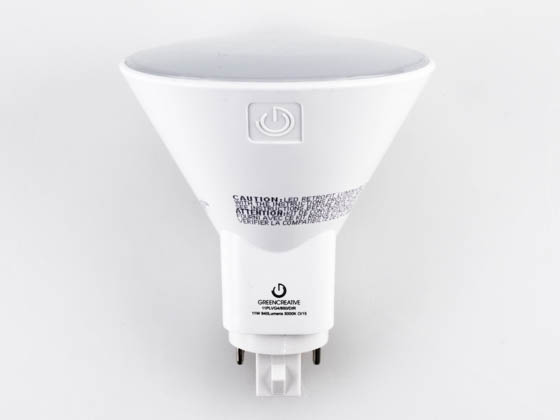 Green Creative 97673 11PLVG4/850/DIR 11W 4 Pin Vertical 5000K G24q LED Bulb, uses Ballast