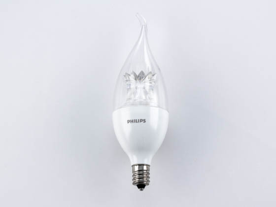 Philips Lighting 457218 4.5BA12/LED/827-22/E12/DIM 120V Philips 4.5W Dimmable 2700K to 2200K Decorative LED Bulb