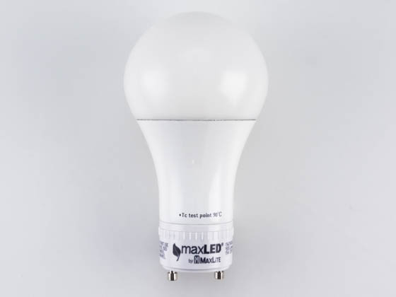 MaxLite 77084 15A21GUDLED30/G2 Dimmable 15W 3000K A21 LED Bulb, GU24 Base
