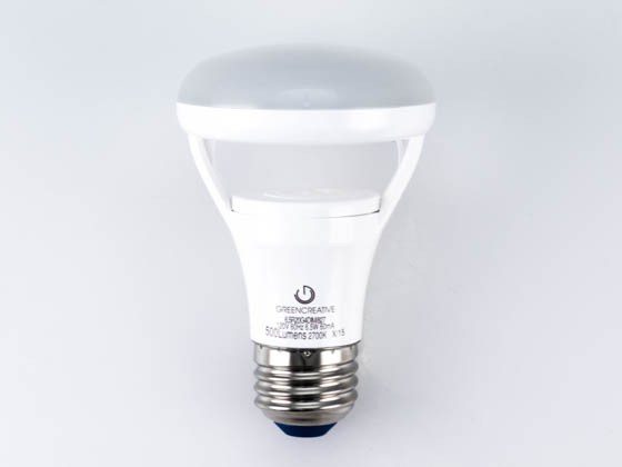 Green Creative 40612 6.5R20G4DIM/827 Dimmable 6.5W 2700K R20 LED Bulb, Enclosed Rated